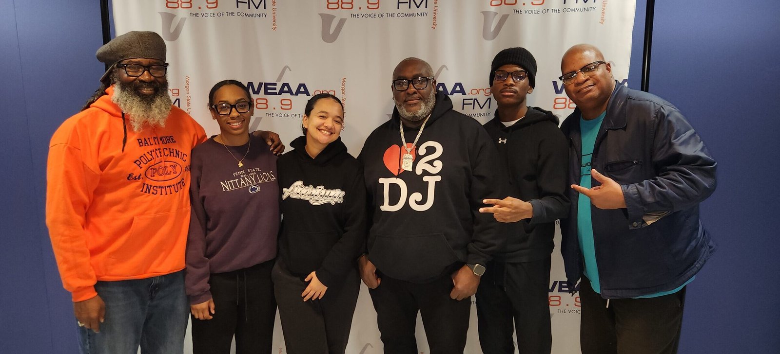 L-R: Patrick Scientific, DJ Moeshii, Cristii, Trakklaya, Andrew Hall and Henry Da Man