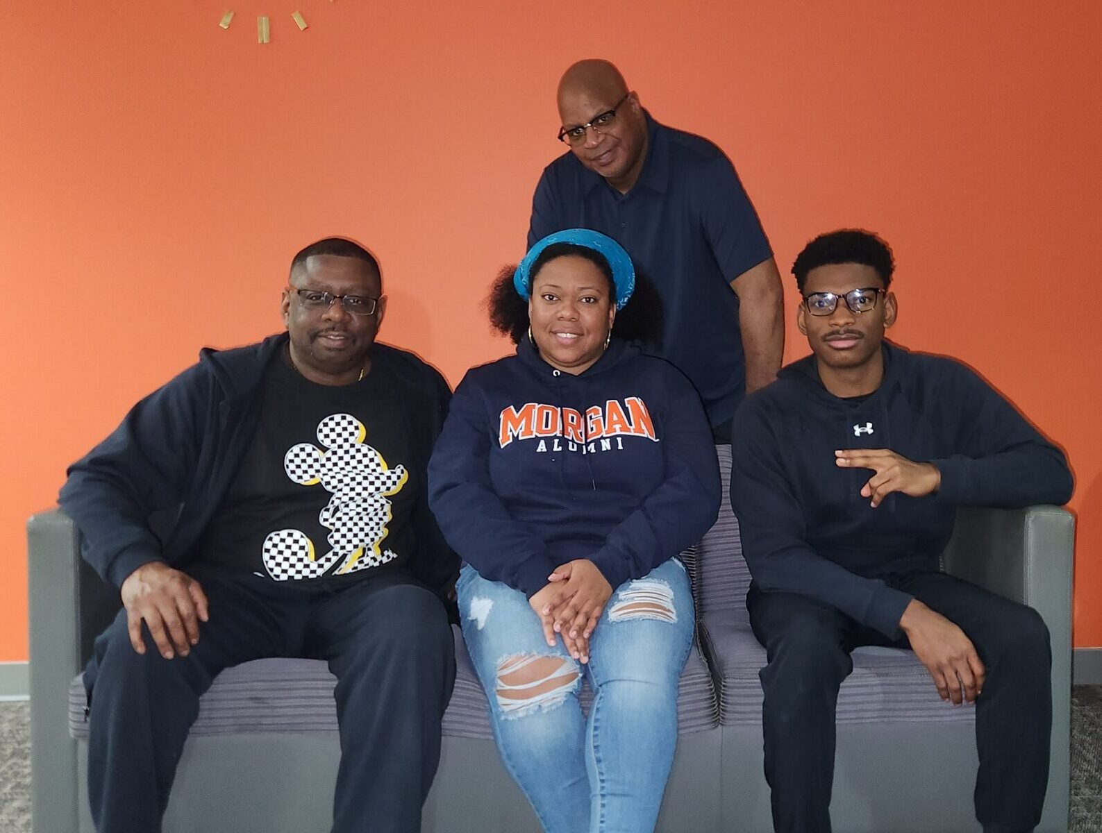 Standing: Henry Da Man. Sitting: DJ Dre, Lady K and Andrew Hall